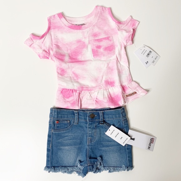 HUDSON JEANS TIE DYE JERSEY & SHORTS SET - Picture 4 of 8